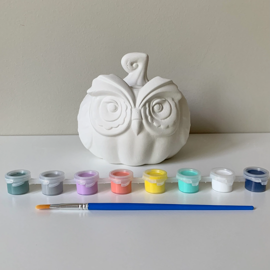 Owl Pumpkin Box, Pottery Painting, Diy Treasure Box, At Home Painting Kit, Ceramic Art Kit, Kids Ready-To-Paint