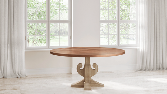 Fairfield Round Copper Top Dining Table