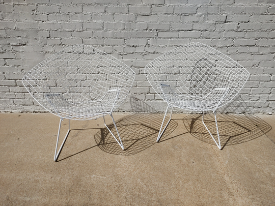 Mid Century Modern Bertoia Wire Diamond Chairs