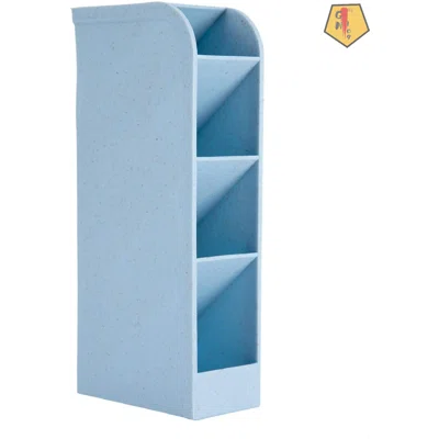 Multi-Functional Large Size Desk Pencil Organizer - Pen/Pencil Marker Holder Storage Box For Office School Home Supply - Blue