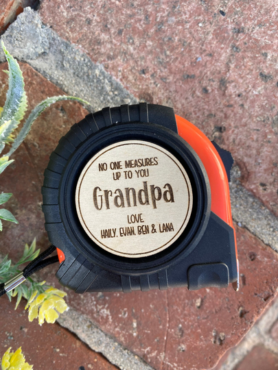 No One Measures Up| Personalized Tape Measure| Gift For Grandpa| Measure Dad Grandpa Father's Day Gift, 25 Ft