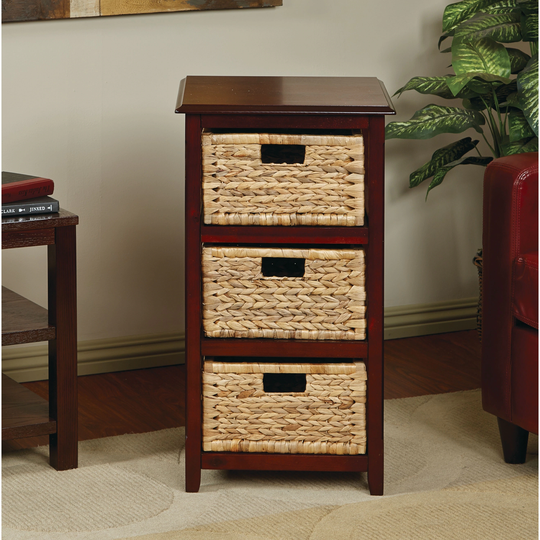 Copper Grove Turtle Mountain Braided Straw-grass Basket Storage Tower