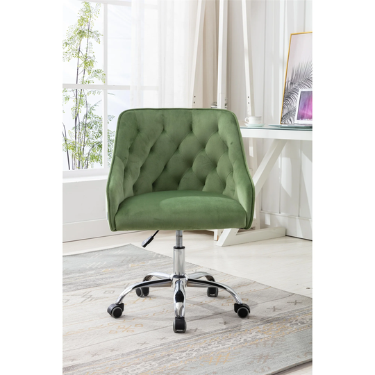 Modern Leisure Arm Chair Adjustable Lift Padded Seat Swivel Shell Chair Office Chair with Five-star Metal Base and Casters