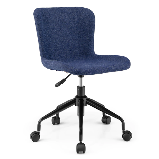 Modern Home Office Chair with Wheels Mid Back Swivel Computer Chair