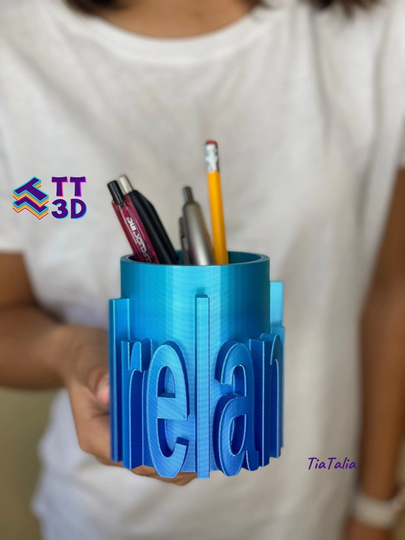 Pencil Holder - Customized/Personalized 3D Printed