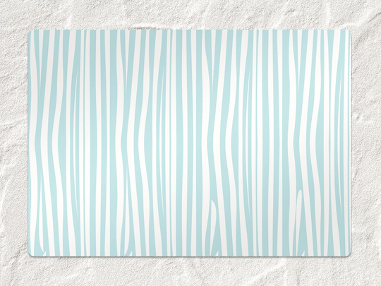 Pastel Abstract Zebra Chair Mat, Green Protective White Splat Lines Vinyl Floor Decorative Gift Idea