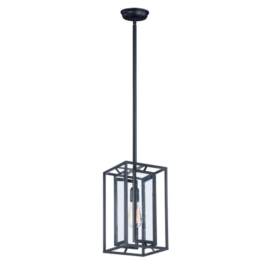 Era 1-light 7.75" Wide Steel Pendant - Black