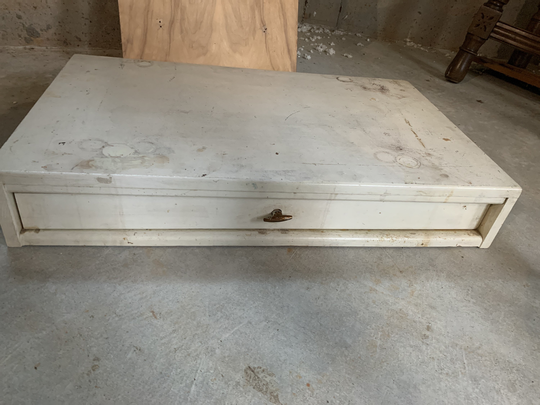 Drawer W Cabinet Solid Wooden Midcentury Single 29 3/4"W X 18"D 5"H; Is 26 1/2"W 14 7/8"D 1 1/2"H; Riser; Kitchen; Make A Table