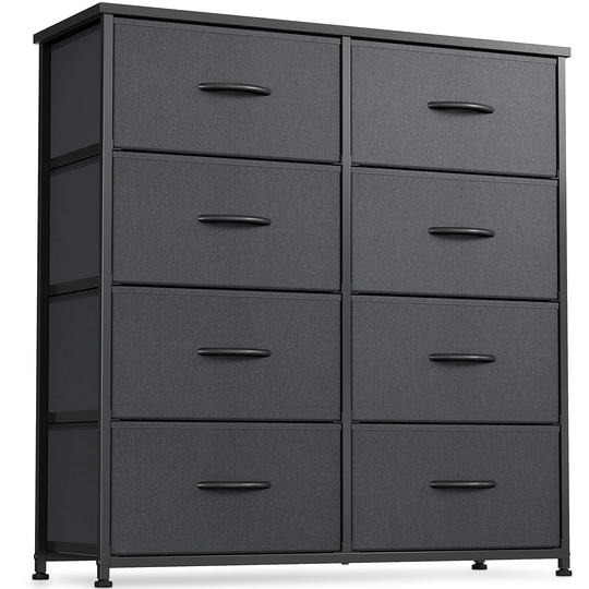 Dresser for Bedroom, 8 Drawer Storage Organizer Tall Wide Dresser for Bedroom Hallway