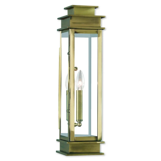Giuseppe Lighting One Light Outdoor Wall Lantern Princeton Antique - Exact Size