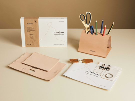 Pencil Pot - Premium Leather Diy Kit, Personally Crafted By You Experience in A Box