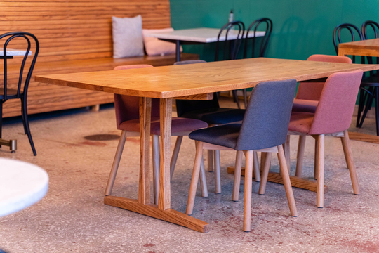The Kyoto Table // Midcentury Modern, Commercail Table, Modern Dining Danish Kitchen Walnut Restaurant Table