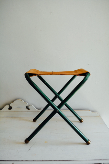 Vintage Folding Camp Chair, Green Retro Camp, Camping, Chair