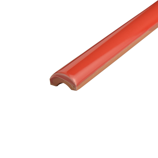 Merola Tile Bordon Rojo Moldura 1" x 7.86" Ceramic Pencil Wall Trim Tile - (1 Tile)