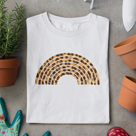 Iron On Leopard Print Rainbow, Vinyl, Create Your Own Tshirt, Animal Print, Rainbow