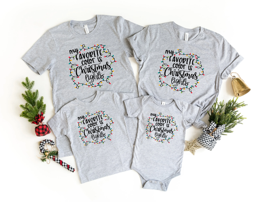 My Favorite Color Is Christmas Light Shirt, T-Shirt, Family Gift,, Matching Shirt