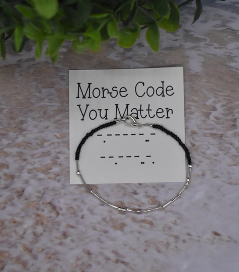 Morse Code Bracelet, Friendship Bracelets, Bead Seed Gift For Her, You Matter Bracelets