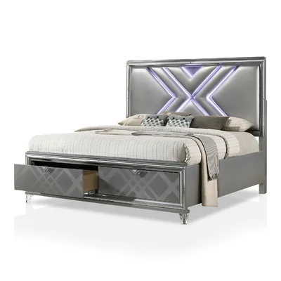 Rosalind Queen Low Profile Storage Platform Bed