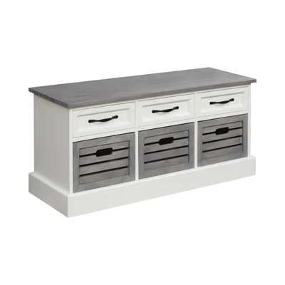 Almanza Wood Drawer Storage Bench