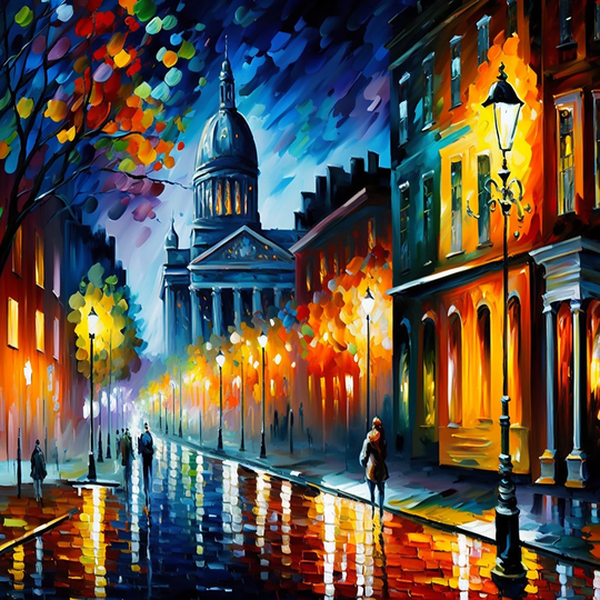 Designart 'Colorful Montreal City II' Cityscapes Framed Canvas Art Print