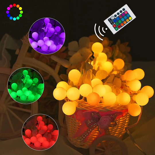 Battery Operated String Lights 40 LED 16 Colors - Standard
