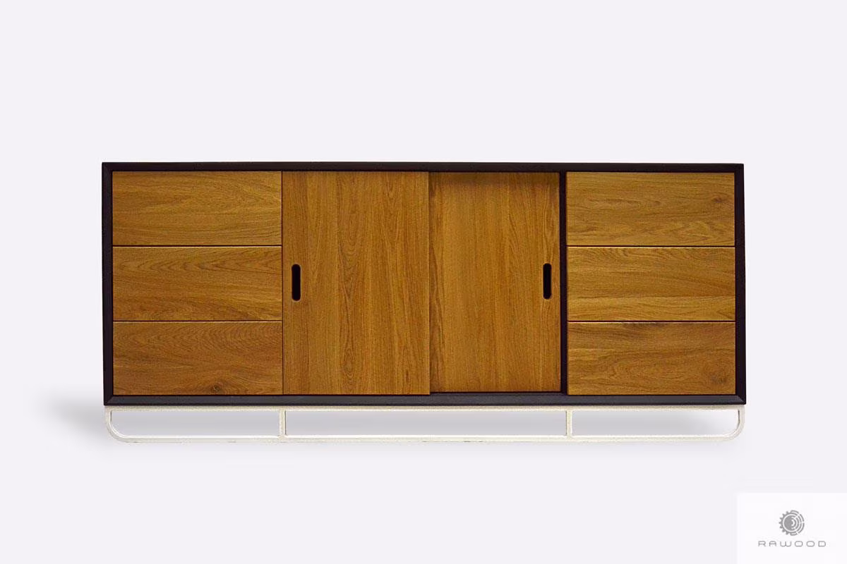 Tv Schrank Tv Board Lowboard Eiche Wood Stand Sideboard Möbel Kommode Holz Cabinet Console Handmade Furniture Denis Ii