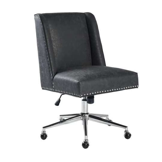Homylin Suttner Dark Grey Upholstered Office Chair Task Chair