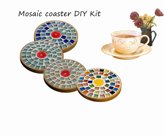 Diy Craft Kit For Adults Kid, Mosaic Coaster Kit, Mosaic Tiles Kit, Stained Glass Kits Adults, Art Mosaic Insulation Pad, Home Kit