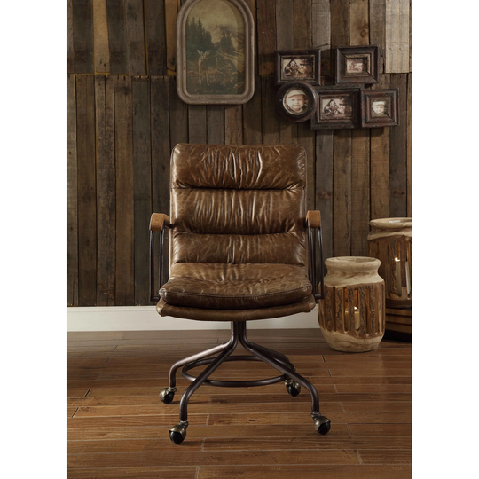Moda Office Chair in Vintage Whiskey Top Grain Leather