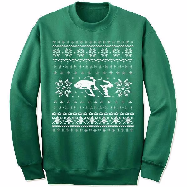 Guppy Christmas Sweater Sweatshirt. Guppies Ugly Xmas Sweater. Fish Owner Pet