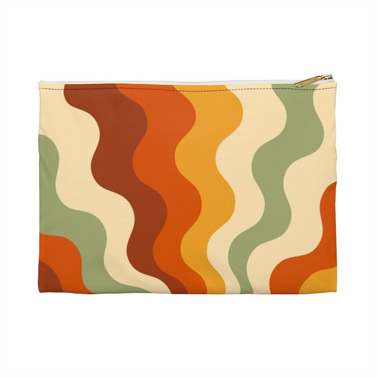Retro Accessory Pouch, 70S, Zipper Pencil Case, Coin Purse