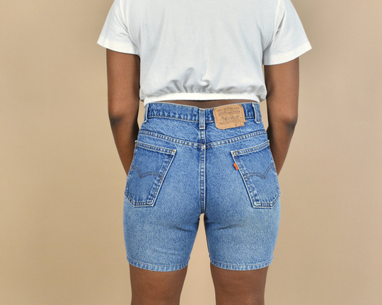 Levi's 517 Size 31 Orange Tab Denim Long Shorts