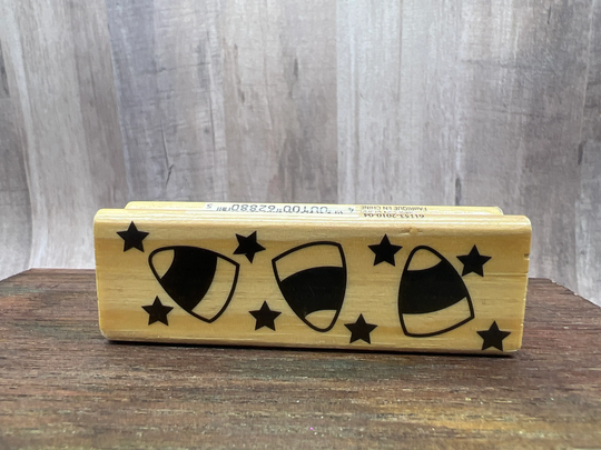 Candy Corn Border Rubber Stamps - Used View All Photos Halloween Stamp