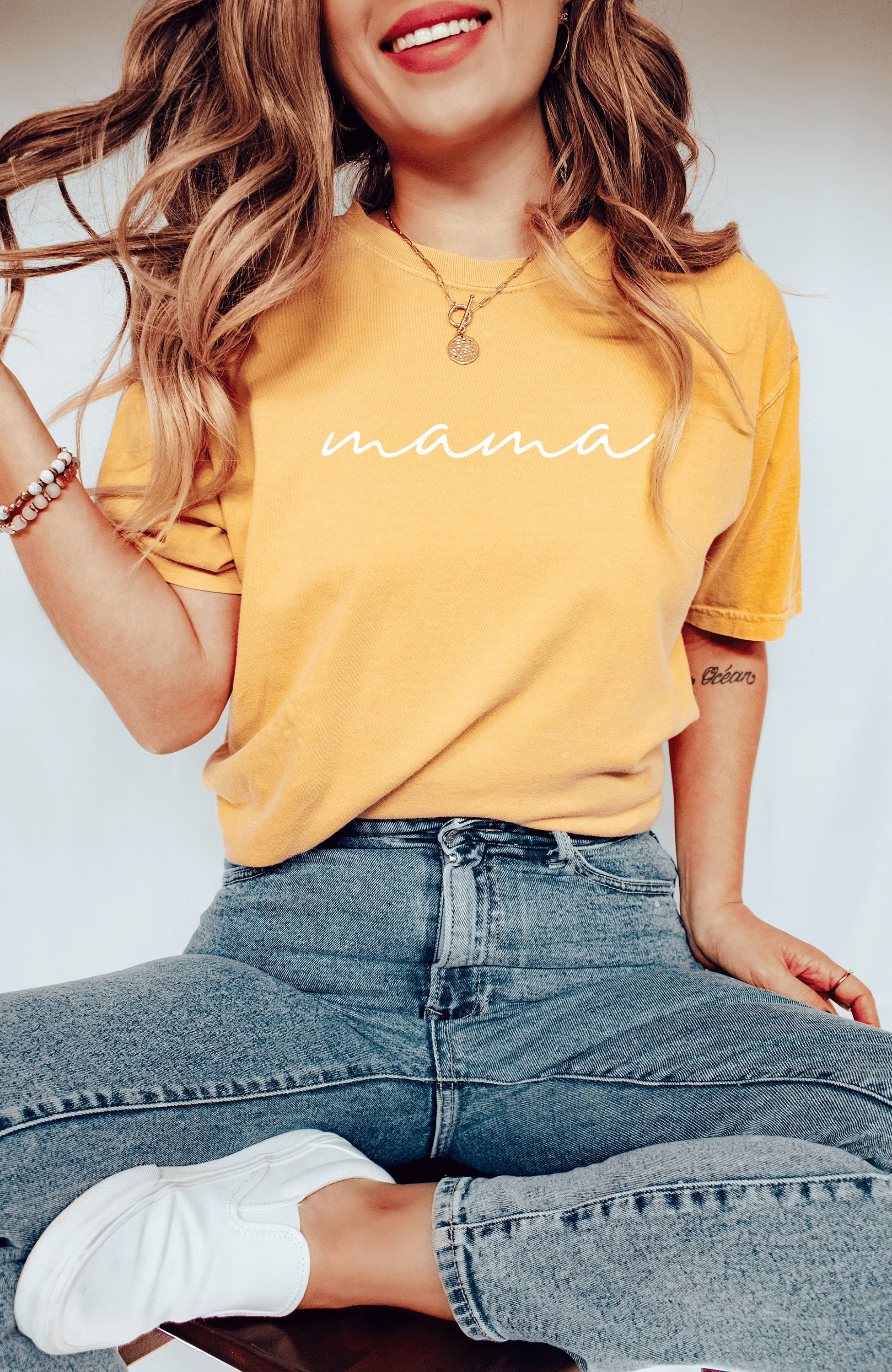 Mama T - Shirt, Comfort Colors T-Shirt, Mother's Day Gift, Mom Cursive Minimal T-Shirt