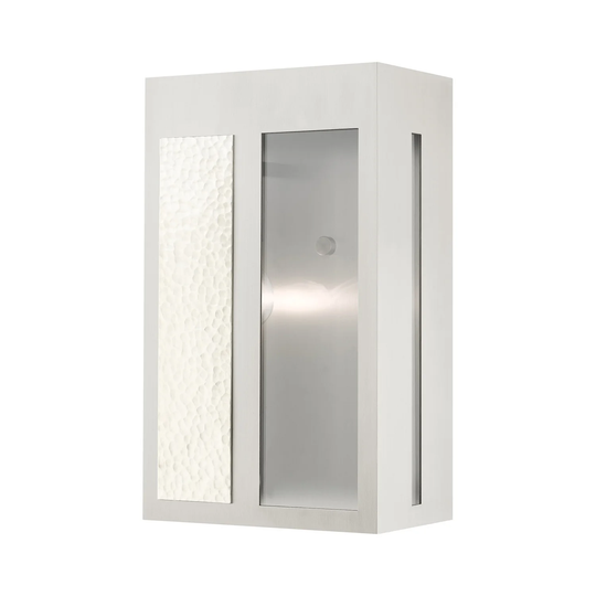 Giuseppe Lighting One Light Outdoor Wall Lantern Lafayette Brushed - Exact Size