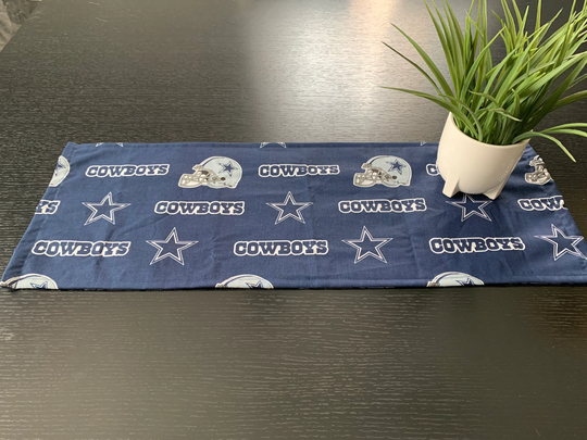 Lined Dallas Cowboys Football Table Runner Topper 27"x10"