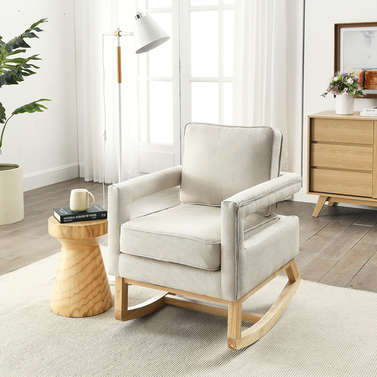 26"W Hollow Design Accent Arm Chair Rocking Chair