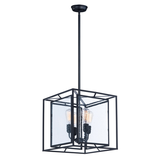 Era 4-light 15.75" Wide Steel Pendant - Black