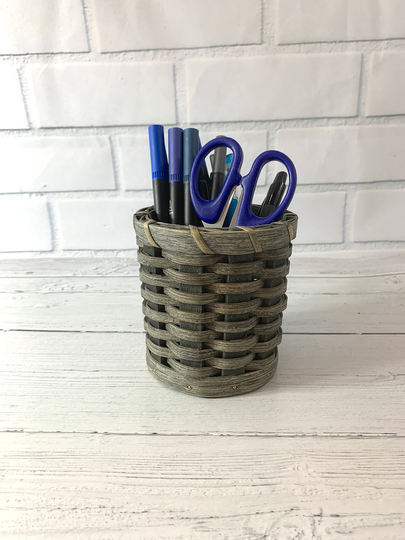 Amish Made Pen/Pencil Holder in Beautiful Blue/Gray Color