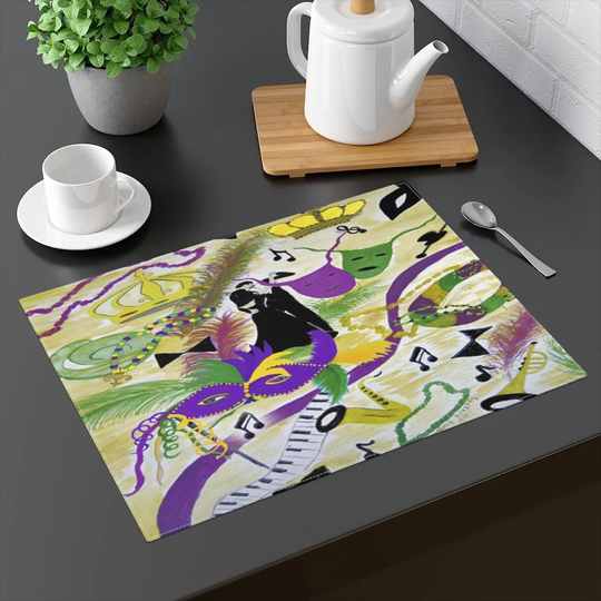 Mardi Gras Party House Placemat Of My Art. Table Decorations Place Mats. Gift Or Decoration. New Orleans