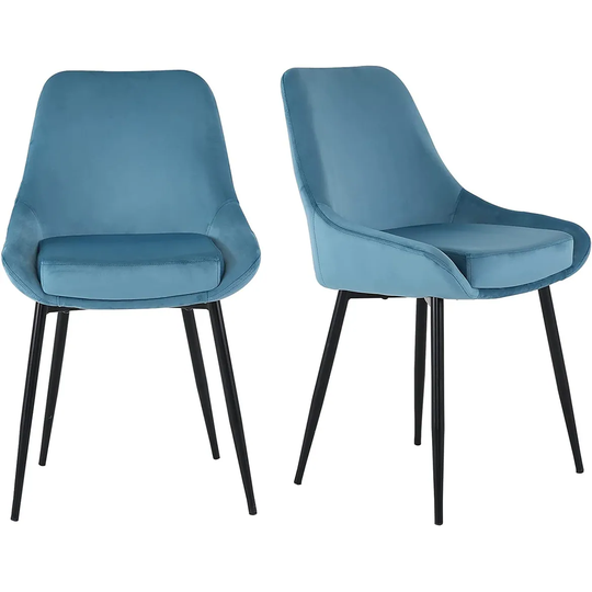 Velvet Dining Chairs Set of 2 Upholstered Makeup Vanity Chair Accent Chairs with Back Comfortable Office Desk Chair
