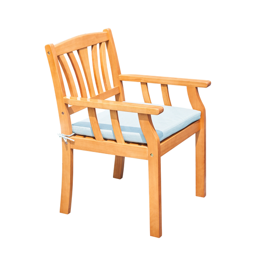 Kapalua Honey Nautical Outdoor Eucalyptus Wooden Dining Chair