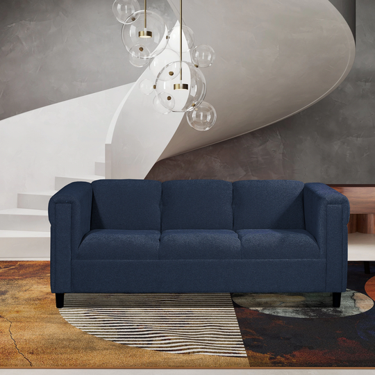 Made in USA Indoor Upholstered Fabric Sofa - Blue - 72*33*28 inches