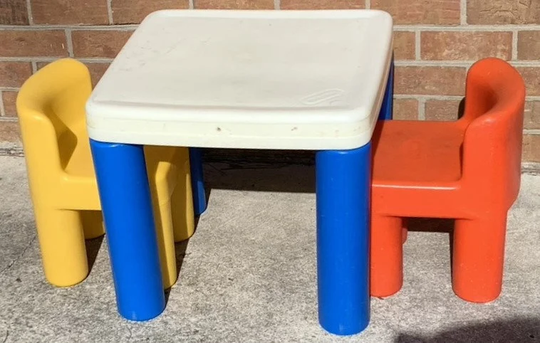 Little Tikes Child Size Activity Table With 2 Chunky Chairs Clean Free Shipping