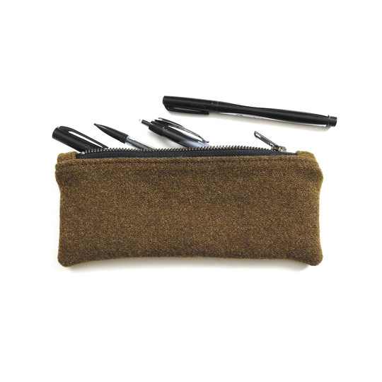 Military Wool Pencil Case, Zipper Pouch