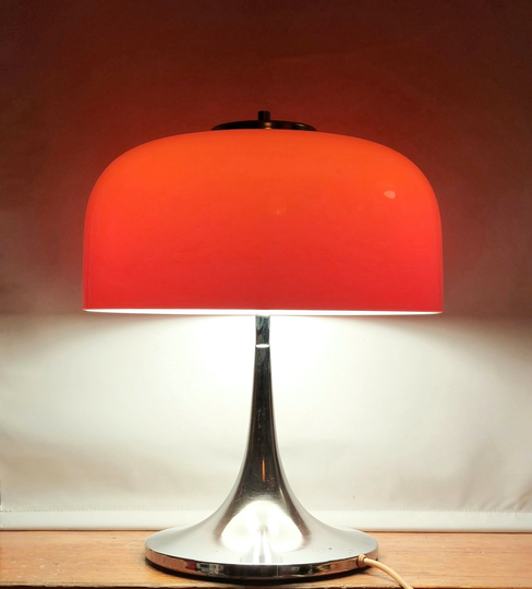 Meblo Guzzini Orange Medusa Table Lamp 70S