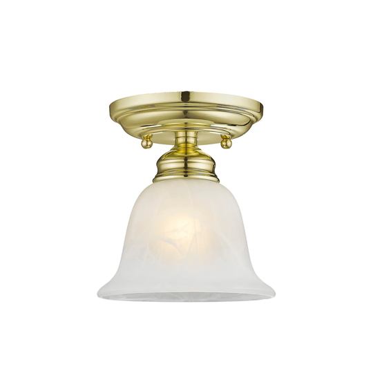 Livex Lighting Essex 1-light Polished Brass Ceiling Mount Fixture