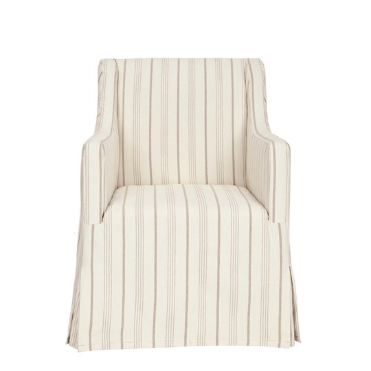 Safavieh Cottage Slipcover Beige Living Room Chair - 25.6" x 26.4" x 35.6"