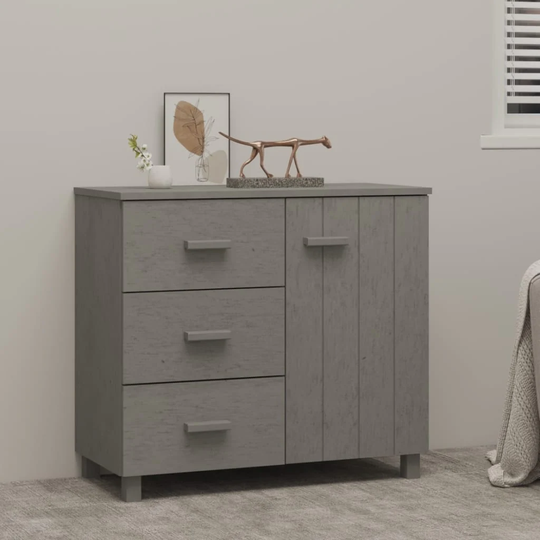 vidaXL Sideboard 35.4"x15.7"x31.5" Solid Pinewood