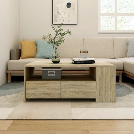Coffee Table Sonoma Oak 40.2"x21.7"x16.5" Engineered Wood
